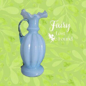 FENTON Blue Blown Glass Vase